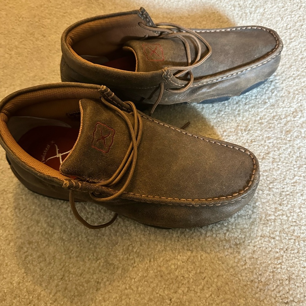 Men's Brown Twisted X moccasin Leather Shoes